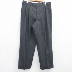 W32★古着 ブルックスブラザーズ BROOKS BROTHERS ブランド スラックス パンツ メンズ 80年代 80s USA製 グレー 25apr04 中古 ボトムス ロング