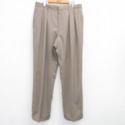 W35★古着 ラルフローレン Ralph Lauren ブランド スラックス パンツ メンズ 90年代 90s イタリア製 ベージュ カーキ 【spe】 25apr04 中古 ボトムス ロング