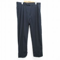 W34★古着 ブルックスブラザーズ BROOKS BROTHERS ブランド スラックス パンツ メンズ ウール カナダ製 紺 ネイビー 25apr04 中古 ボトムス ロング