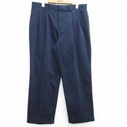 W35★古着 ドッカーズ スラックス パンツ メンズ コットン 紺 ネイビー 25apr04 中古 ボトムス ロング