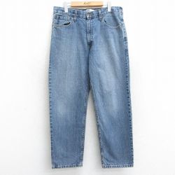 【50%OFF】W35★古着 リーバイス Levis ジーンズ メンズ コットン 紺 ネイビー デニム 25apr10 中古 ボトムス ジーパン Gパン ロング パンツ