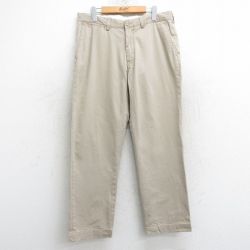 W35★古着 ラルフローレン Ralph Lauren ブランド チノ パンツ チノパン メンズ コットン ベージュ カーキ 25apr10 中古 ボトムス ロング