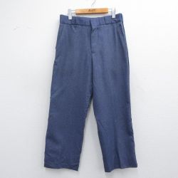 W32★古着 スラックス パンツ メンズ 80年代 80s 紺 ネイビー 25apr10 中古 ボトムス ロング