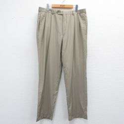 【50%OFF】W36★古着 ブルックスブラザーズ BROOKS BROTHERS ブランド スラックス パンツ メンズ 00年代 00s ウール ベージュ カーキ 25apr10 中古 ボトムス ロング