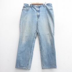 W40★古着 ビューグルボーイ ジーンズ メンズ 00年代 00s ヒゲ 大きいサイズ コットン 紺 ネイビー デニム 25apr11 中古 ボトムス ジーパン Gパン ロング パンツ