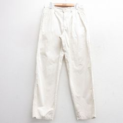 W32★古着 ラルフローレン Ralph Lauren ブランド チノ パンツ チノパン メンズ 90年代 90s コットン USA製 生成り 【spe】 25apr11 中古 ボトムス ロング