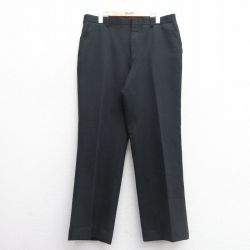 W36★古着 スラックス パンツ メンズ 90年代 90s USA製 黒 ブラック 25apr11 中古 ボトムス ロング