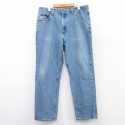 W37★古着 エルエルビーン LLBEAN ジーンズ メンズ 00年代 00s コットン 紺 ネイビー デニム 25apr11 中古 ボトムス ジーパン Gパン ロング パンツ