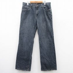 W36★古着 オールドネイビー OLD NAVY ジーンズ メンズ コットン 黒 ブラック デニム 25apr11 中古 ボトムス ジーパン Gパン ロング パンツ