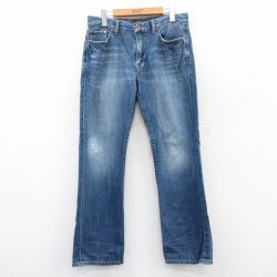 W32★古着 ラッキーブランド Lucky Brand ジーンズ メンズ ヒゲ 紺 ネイビー デニム 【spe】 25apr11 中古 ボトムス ジーパン Gパン ロング パンツ