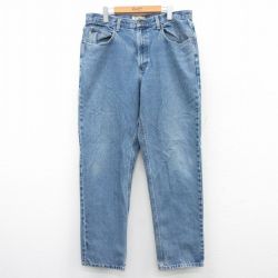 W36★古着 エルエルビーン LLBEAN ジーンズ メンズ コットン 紺 ネイビー デニム 25apr11 中古 ボトムス ジーパン Gパン ロング パンツ
