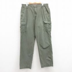 W36★古着 レッドヘッド カーゴ パンツ メンズ リップストップ コットン 緑 グリーン 25apr11 中古 ボトムス ロング