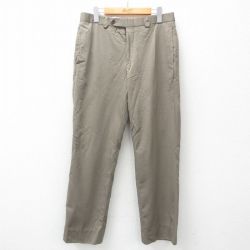 W33★古着 ブルックスブラザーズ BROOKS BROTHERS ブランド スラックス パンツ メンズ ベージュ系 カーキ 25apr12 中古 ボトムス ロング