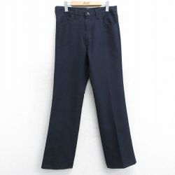 W32★古着 ラングラー Wrangler ランチャー パンツ メンズ 濃紺 ネイビー 【spe】 25apr12 中古 ボトムス ロング