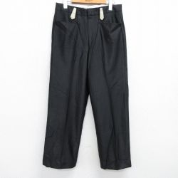 W31★古着 パンツ メンズ 黒 ブラック 25apr12 中古 ボトムス ロング