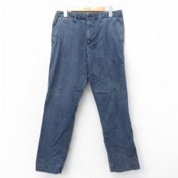 W32★古着 ギャップ GAP パンツ メンズ 紺 ネイビー 25apr12 中古 ボトムス ロング