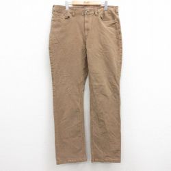 W36★古着 エディーバウアー パンツ メンズ 茶 ブラウン 25apr12 中古 ボトムス ロング