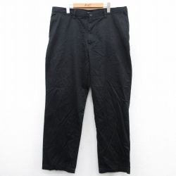 W40★古着 ノーティカ NAUTICA パンツ メンズ 大きいサイズ コットン 黒 ブラック 25apr12 中古 ボトムス ロング