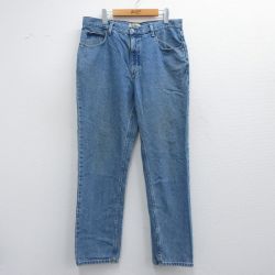 W35★古着 エルエルビーン LLBEAN ジーンズ メンズ 00年代 00s コットン 紺 ネイビー デニム 25apr14 中古 ボトムス ジーパン Gパン ロング パンツ