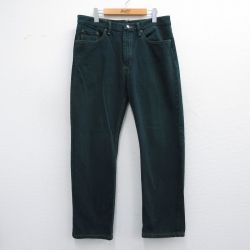 【50%OFF】W35★古着 ラングラー Wrangler ジーンズ メンズ コットン 緑 グリーン デニム 25apr14 中古 ボトムス ジーパン Gパン ロング パンツ
