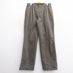 W33★古着 エディーバウアー パンツ メンズ コットン 茶系 ブラウン 25apr14 中古 ボトムス ロング