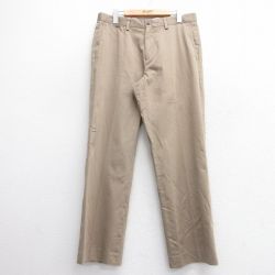 【50%OFF】W33★古着 エディーバウアー パンツ メンズ コットン ベージュ系 カーキ 25apr14 中古 ボトムス ロング