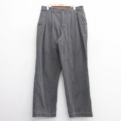 【20%OFF】W36★古着 ペリーエリス パンツ メンズ コットン グレー系 25apr14 中古 ボトムス ロング