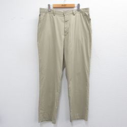 W37★古着 HAGGAR パンツ メンズ ベージュ カーキ 25apr15 中古 ボトムス ロング