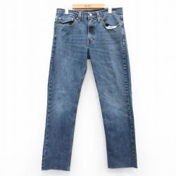 W31★古着 リーバイス Levis 511 ジーンズ メンズ ヒゲ 紺 ネイビー デニム 25apr15 中古 ボトムス ジーパン Gパン ロング パンツ