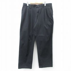 W36★古着 ラングラー Wrangler チノ パンツ チノパン メンズ コットン 黒 ブラック 25apr16 中古 ボトムス ロング