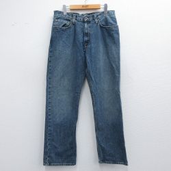 W31★古着 エディーバウアー ジーンズ メンズ 紺 ネイビー デニム 25apr17 中古 ボトムス ジーパン Gパン ロング パンツ