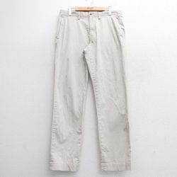 W34★古着 ラルフローレン Ralph Lauren ブランド パンツ メンズ ワンポイントロゴ 薄ベージュ カーキ 25apr18 中古 ボトムス ロング