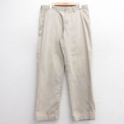 W34★古着 ラルフローレン Ralph Lauren ブランド チノ パンツ チノパン メンズ コットン ベージュ カーキ 25apr18 中古 ボトムス ロング
