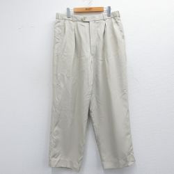 W36★古着 スラックス パンツ メンズ ベージュ カーキ 25apr18 中古 ボトムス ロング
