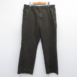 W37★古着 ドッカーズ パンツ メンズ コットン濃茶系 ブラウン 25apr18 中古 ボトムス ロング
