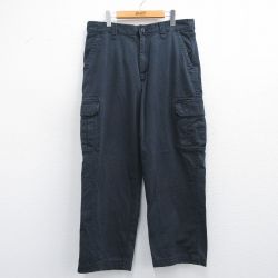 W38★古着 オールドネイビー OLD NAVY カーゴ パンツ メンズ 00年代 00s コットン 紺 ネイビー 25apr18 中古 ボトムス ロング