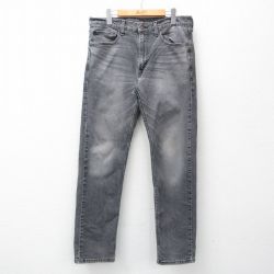 W35★古着 リーバイス Levis 505 ジーンズ メンズ ヒゲ 黒 ブラック デニム 【spe】 25apr18 中古 ボトムス ジーパン Gパン ロング パンツ