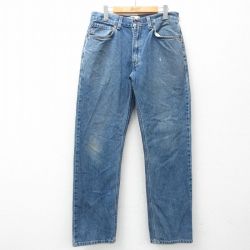 W32★古着 リーバイス Levis ジーンズ メンズ シグネチャー コットン 紺 ネイビー デニム 25apr18 中古 ボトムス ジーパン Gパン ロング パンツ