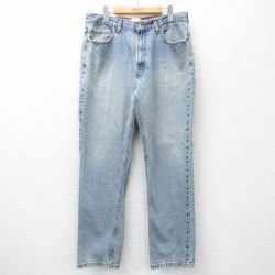 W35★古着 リーバイス Levis 512 ジーンズ メンズ コットン 薄紺 ネイビー デニム 25apr18 中古 ボトムス ジーパン Gパン ロング パンツ
