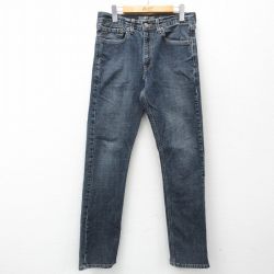 W32★古着 リーバイス Levis ジーンズ メンズ シグネチャー コットン 黒 ブラック デニム 25apr18 中古 ボトムス ジーパン Gパン ロング パンツ