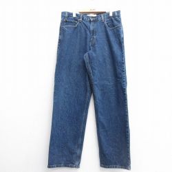 W36★古着 リーバイス Levis ジーンズ メンズ シグネチャー コットン 紺 ネイビー デニム 25apr18 中古 ボトムス ジーパン Gパン ロング パンツ