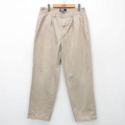 W33★古着 ラルフローレン Ralph Lauren ブランド チノ パンツ チノパン メンズ 90年代 90s ANDREW コットン ベージュ カーキ 25apr21 中古 ボトムス ロング