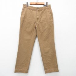 【20%OFF】W31★古着 ラルフローレン Ralph Lauren ブランド パンツ メンズ コットン 茶系 ブラウン 25apr21 中古 ボトムス ロング