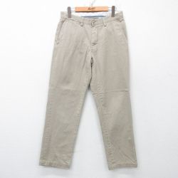 W31★古着 ラルフローレン Ralph Lauren ブランド パンツ メンズ コットン 薄ベージュ カーキ 25apr21 中古 ボトムス ロング