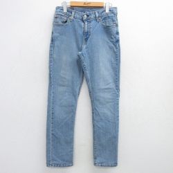W31★古着 リーバイス Levis 511 ジーンズ メンズ 薄紺 ネイビー デニム 25apr19 中古 ボトムス ジーパン Gパン ロング パンツ
