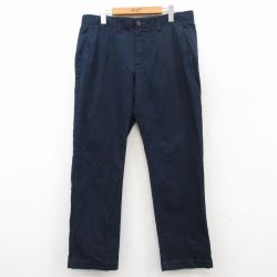 W36★古着 トミーヒルフィガー TOMMY HILFIGER ブランド パンツ メンズ ワンポイントロゴ 紺 ネイビー 25apr19 中古 ボトムス ロング