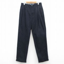 W31★古着 ラルフローレン Ralph Lauren ブランド チノ パンツ チノパン メンズ 90年代 90s HAMMOND コットン 紺 ネイビー 【spe】 25apr19 中古 ボトムス ロング