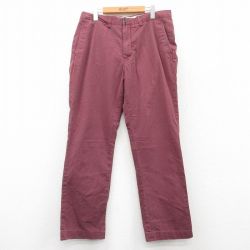 W35★古着 ラルフローレン Ralph Lauren ブランド パンツ メンズ タロン 濃赤系 レッド 25apr19 中古 ボトムス ロング