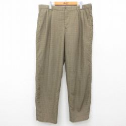 W36★古着 IZOD パンツ メンズ 緑系他 グリーン チェック 25apr21 中古 ボトムス ロング