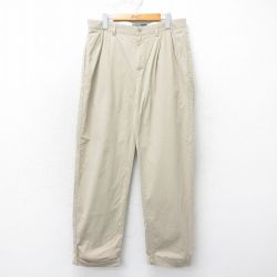 W34★古着 ラルフローレン Ralph Lauren ブランド パンツ メンズ 90年代 90s HAMMOND コットン ベージュ カーキ 25apr21 中古 ボトムス ロング
